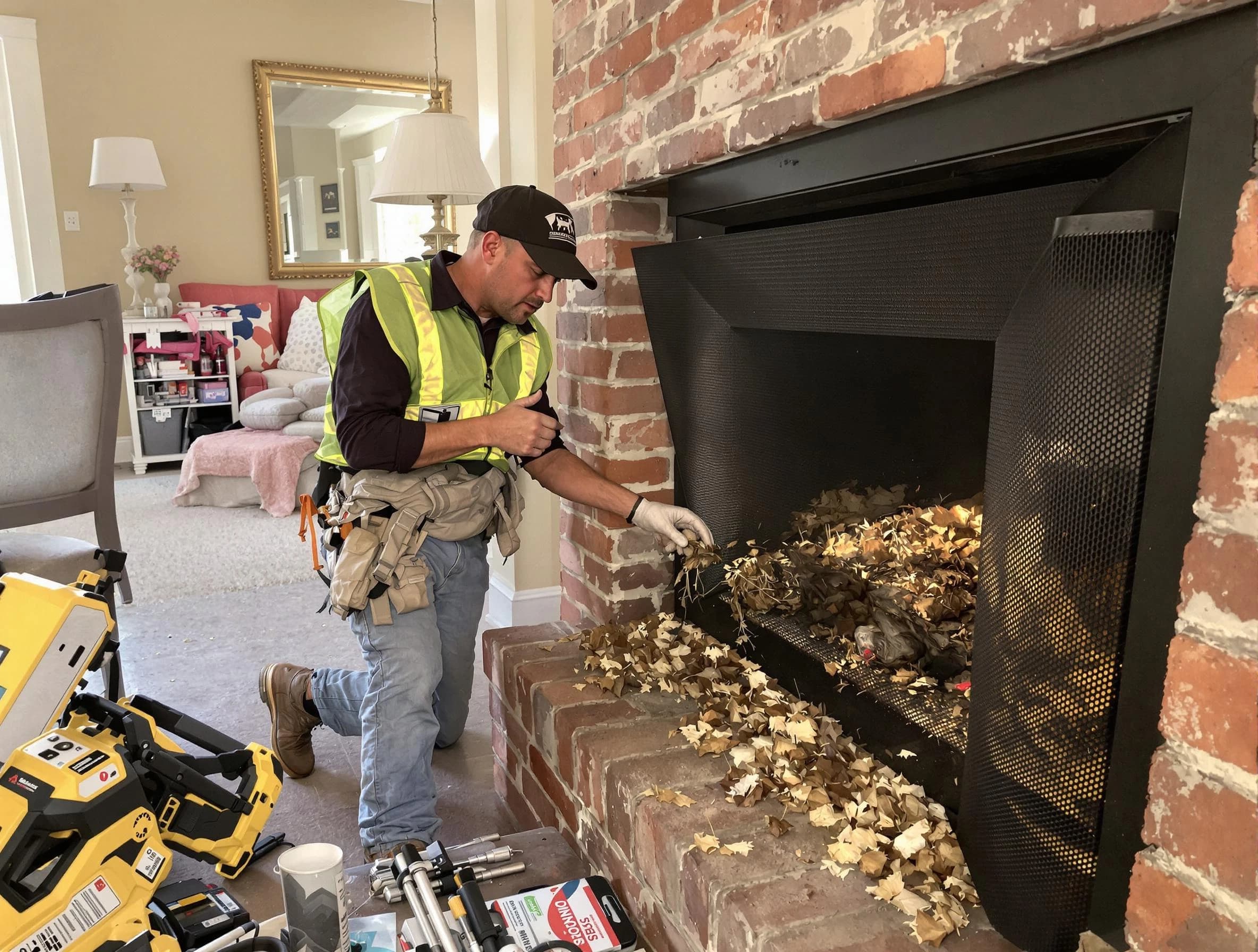 Safe screening installation by Grayson Chimney Sweep in Grayson, GA