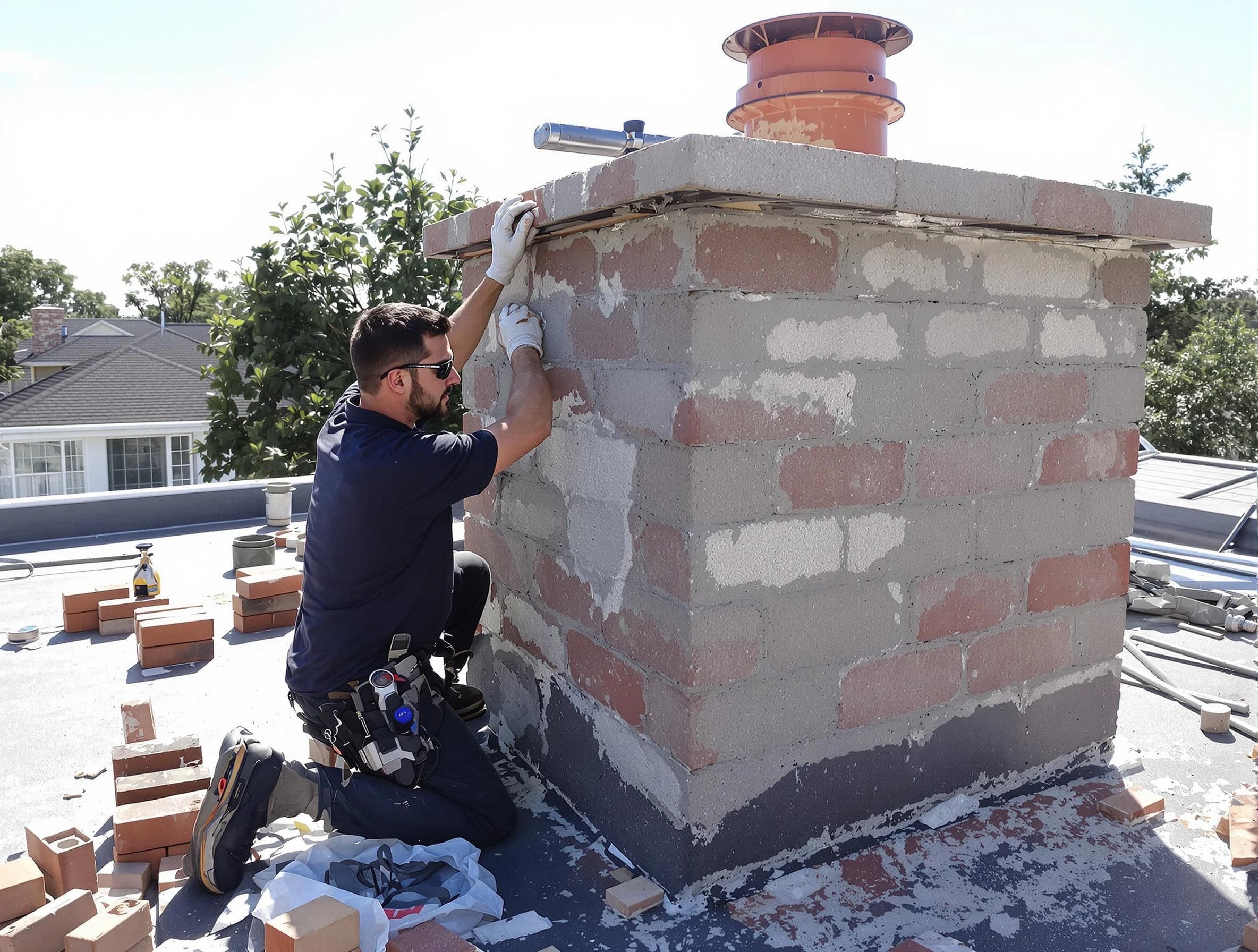 Advanced chimney repair process by Grayson Chimney Sweep in Grayson, GA
