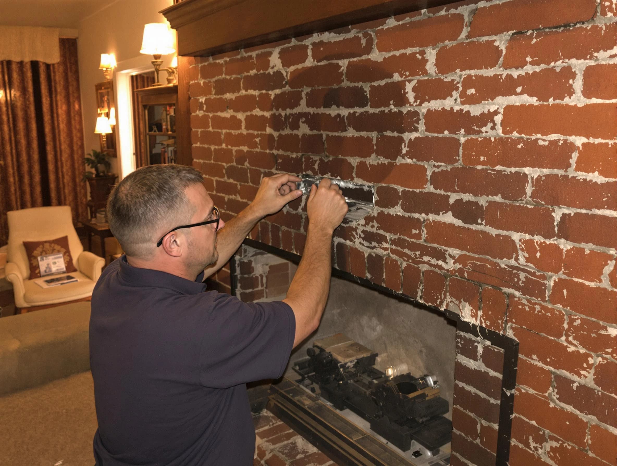 Grayson Chimney Sweep expert fixing a fireplace in Grayson, GA