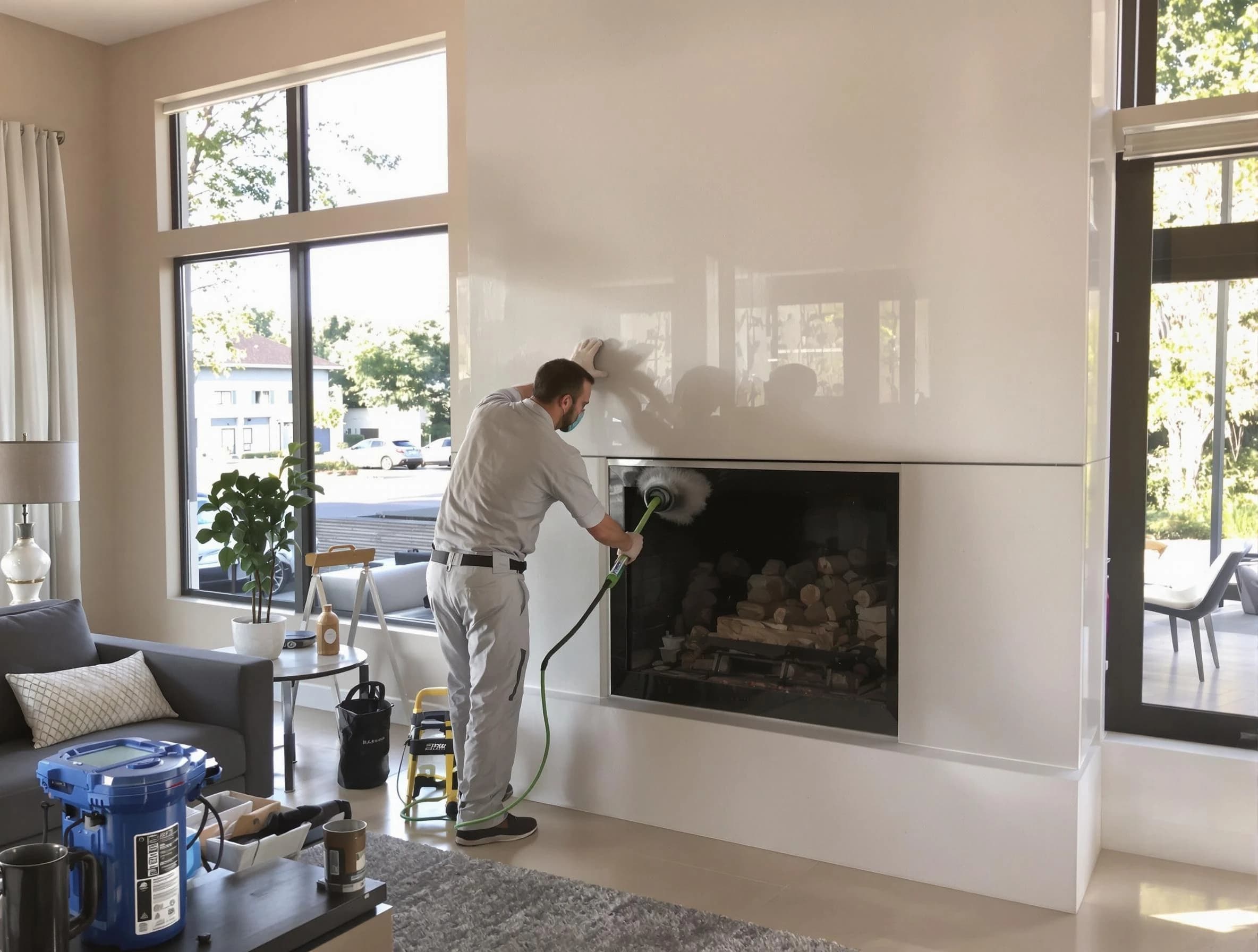 Grayson Chimney Sweep performing thorough soot removal in Grayson, GA