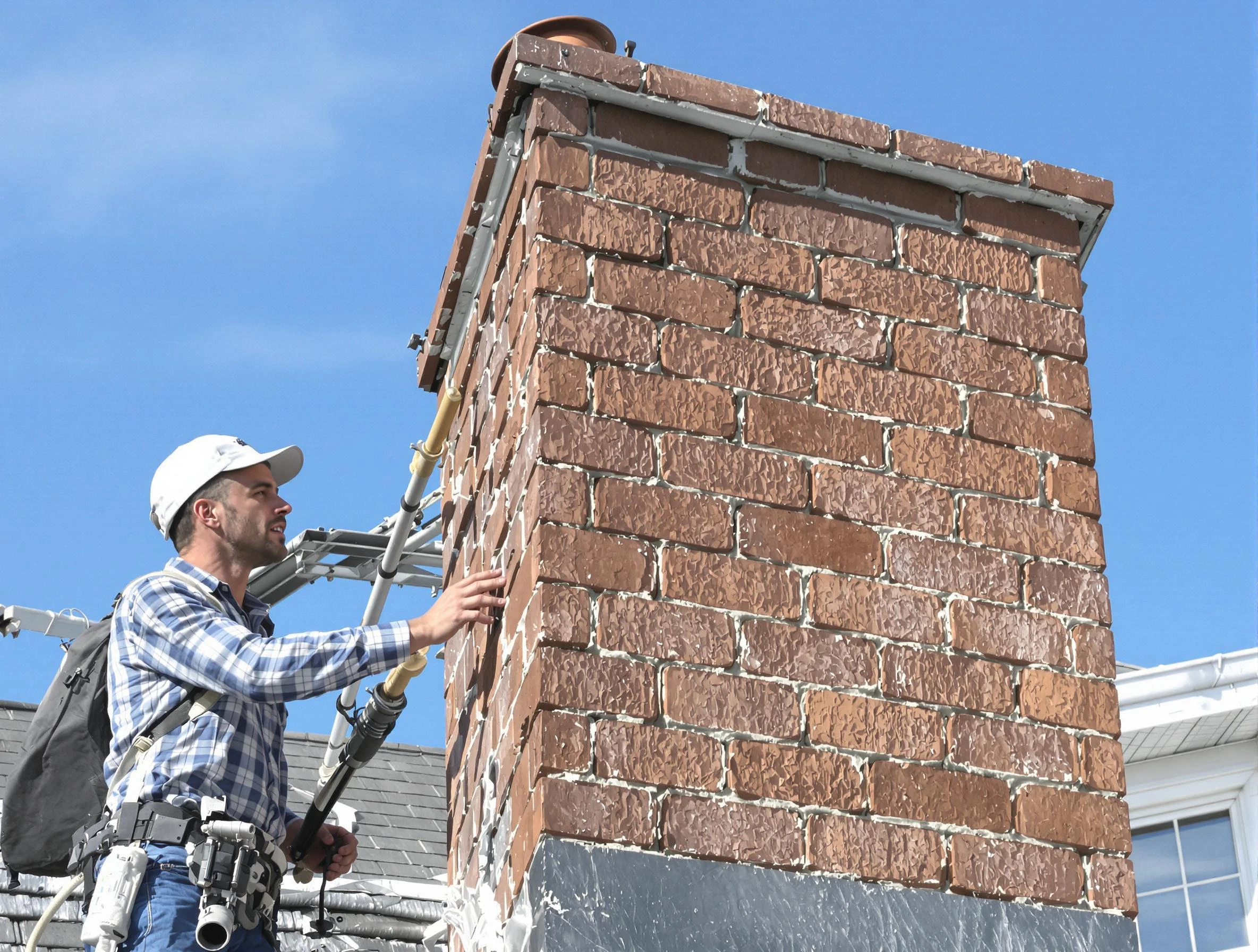 Brickwork for a chimney rebuild by Grayson Chimney Sweep in Grayson, GA